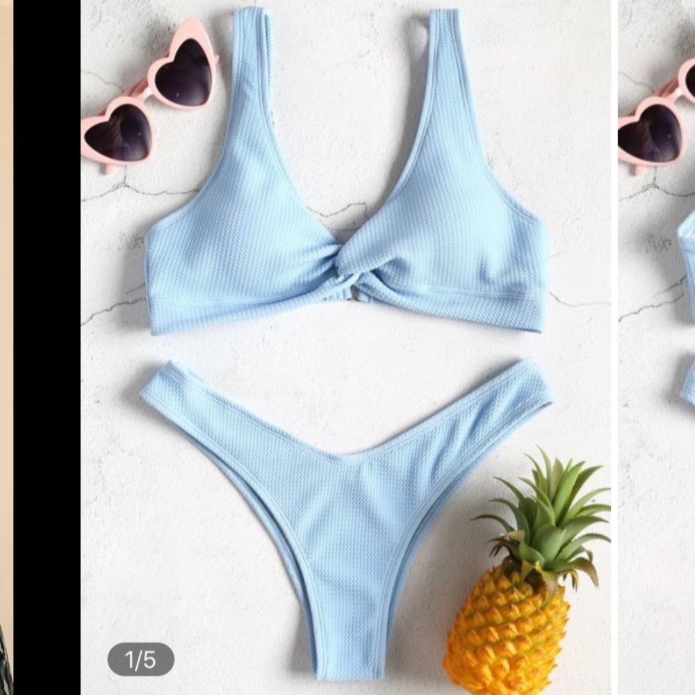 Zaful Blue Twist Bikini Set NWT